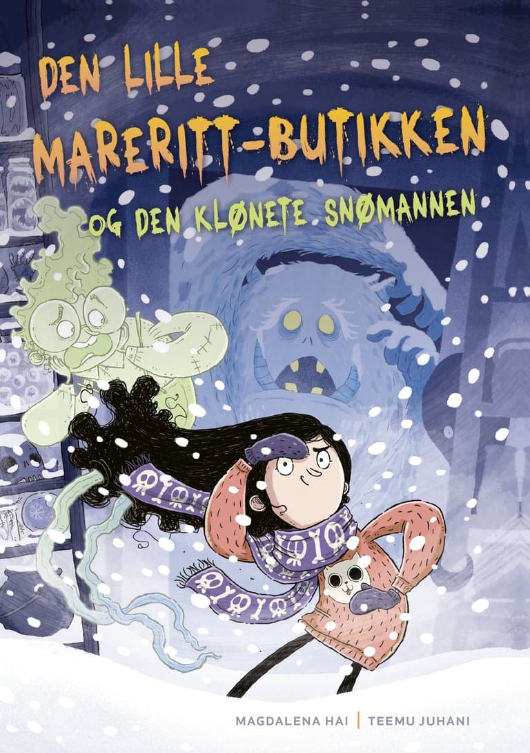 Omslag Den lille mareritt-butikken og den klønete snømannen av Magdalena Hai (Innbundet)
