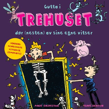 Omslag av "Gutta i trehuset dør (nesten) av sine egne vitser"