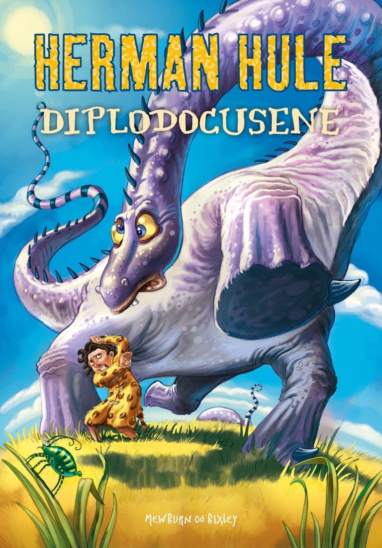 Omslag Herman Hule 4: Diplodocusene av Kyle Mewburn (Innbundet)