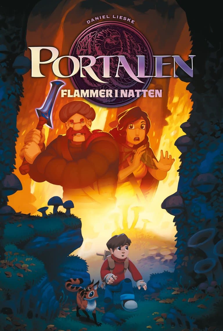 Omslag Portalen 4: Flammer i natten av Daniel Lieske (Innbundet)